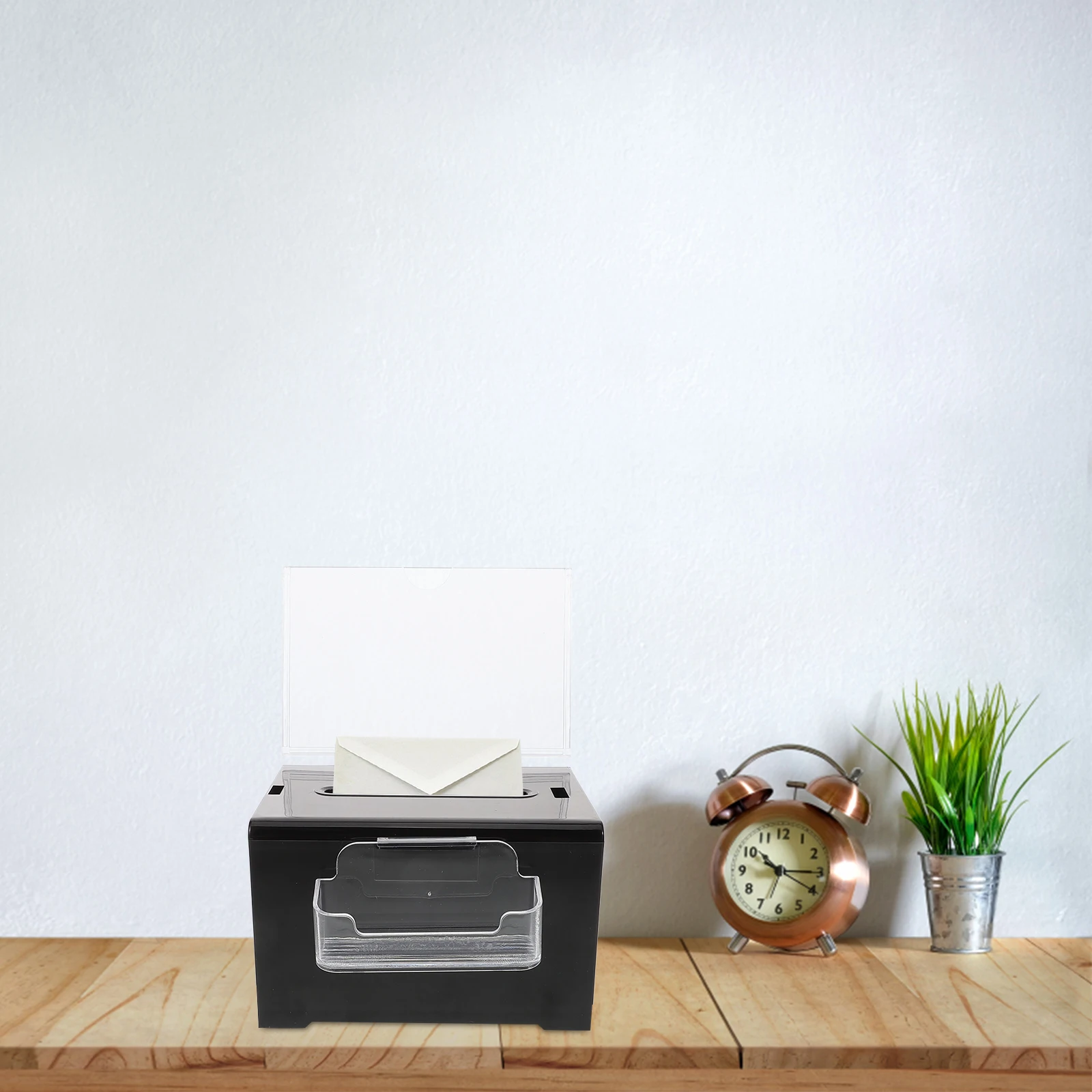 กล่องบริจาคอะคริลิคพร้อมกุญแจ กล่องข้อเสนอแนะโปร่งใสสำหรับลงคะแนน โหวต ใส่เงิน หรือข้อเสนอแนะ  กล่องเก็บของอเนกประสงค์ที่ปลอดภัย