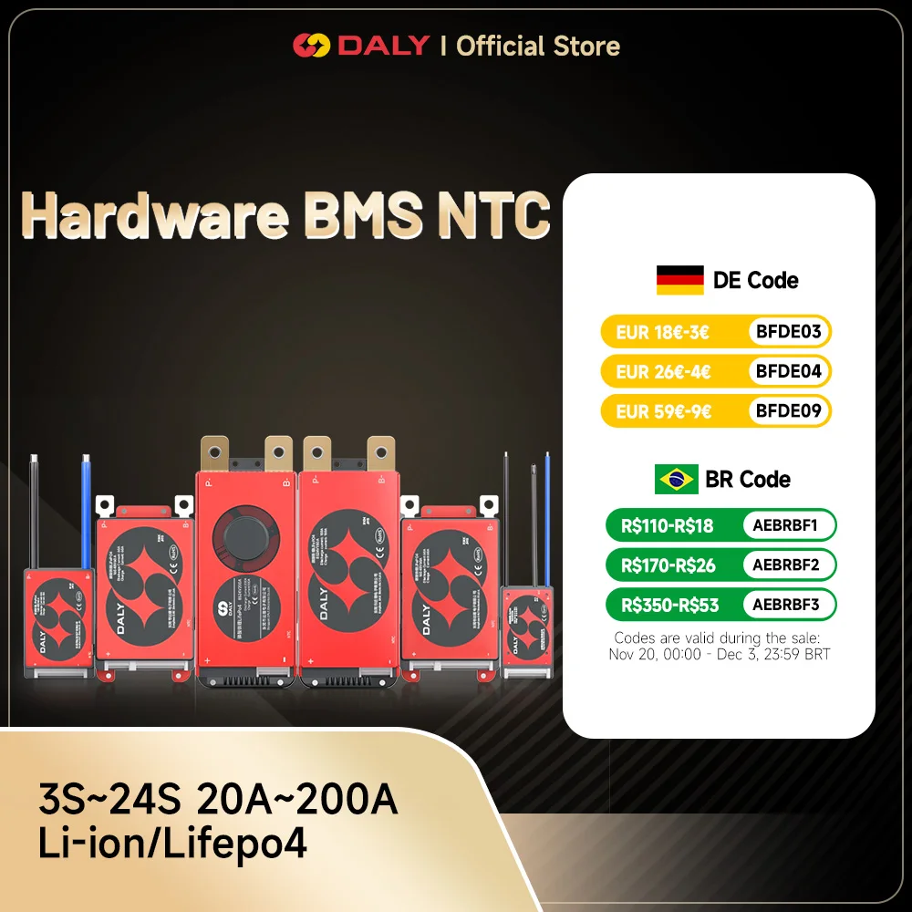 

DALY BMS 10S 36V Li-ion BMS with NTC 7S 24V 13S 48V for 3.7V Power Battery 18650 3.2V Lifepo4 4S 12V 8S 24V E-bike BMS