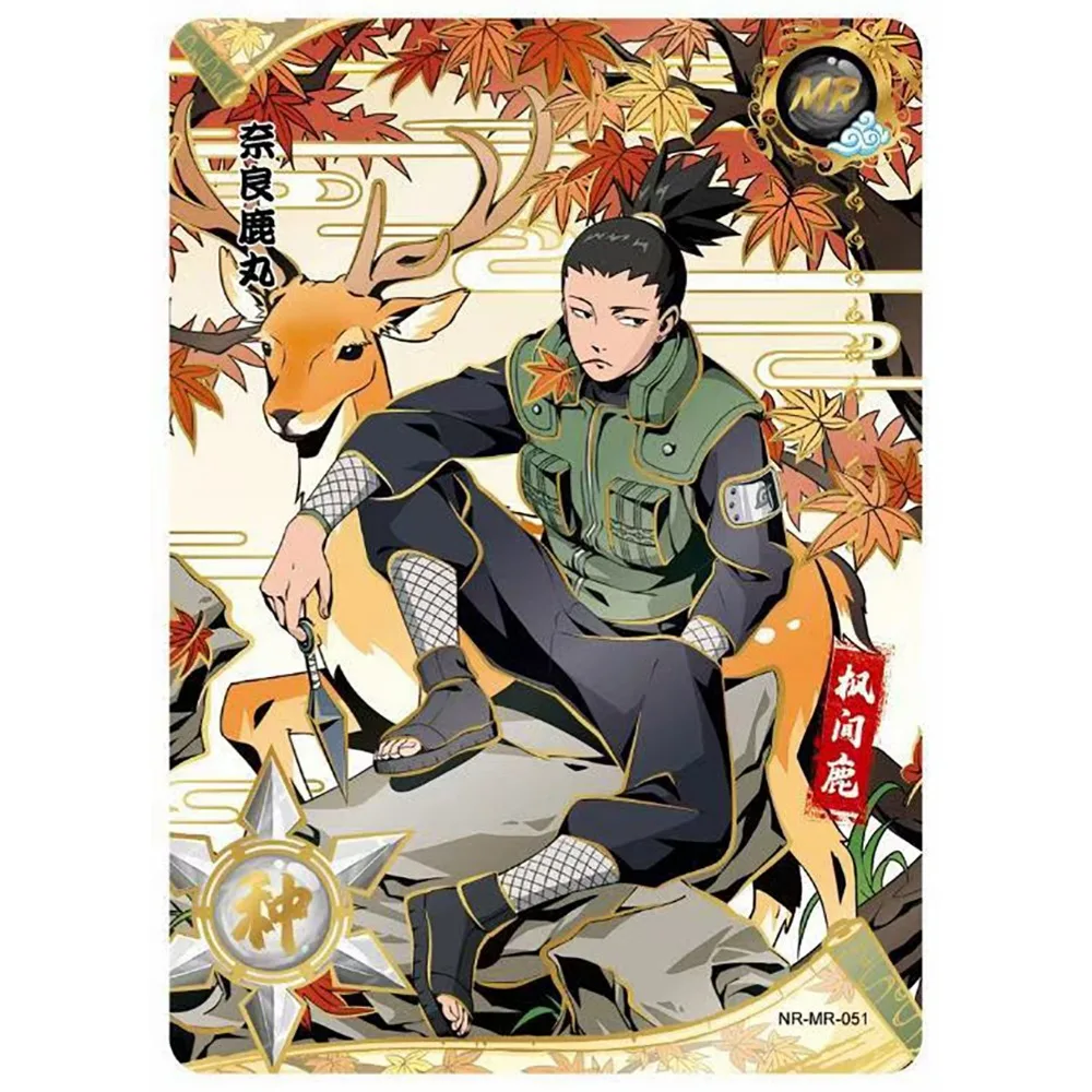 KAYOU Naruto Collection Card Booster Box Anime Shippūden Uchiha Sasuke Hatake Kakashi Placer Gold Card Christmas Gift for Child