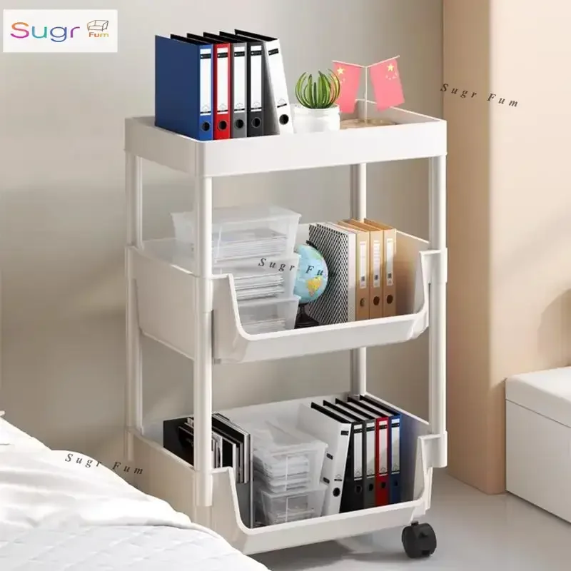 

Removable shelves Children's toys Storage trolley Multi-layer snack storage cabinet Bedroom floor simple bookshelf
