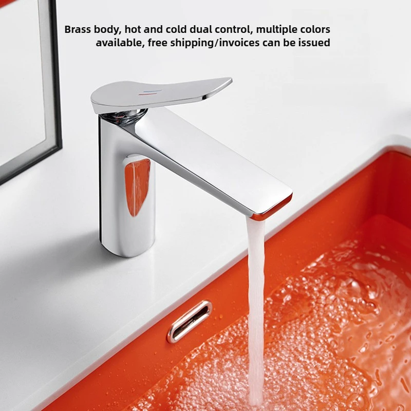 

Смеситель для умывальника в ванной комнате Смеситель с одним отверстием Хромированный смешанный клапан для ванной комнаты Смеситель для умывальника с горячей и холодной водой