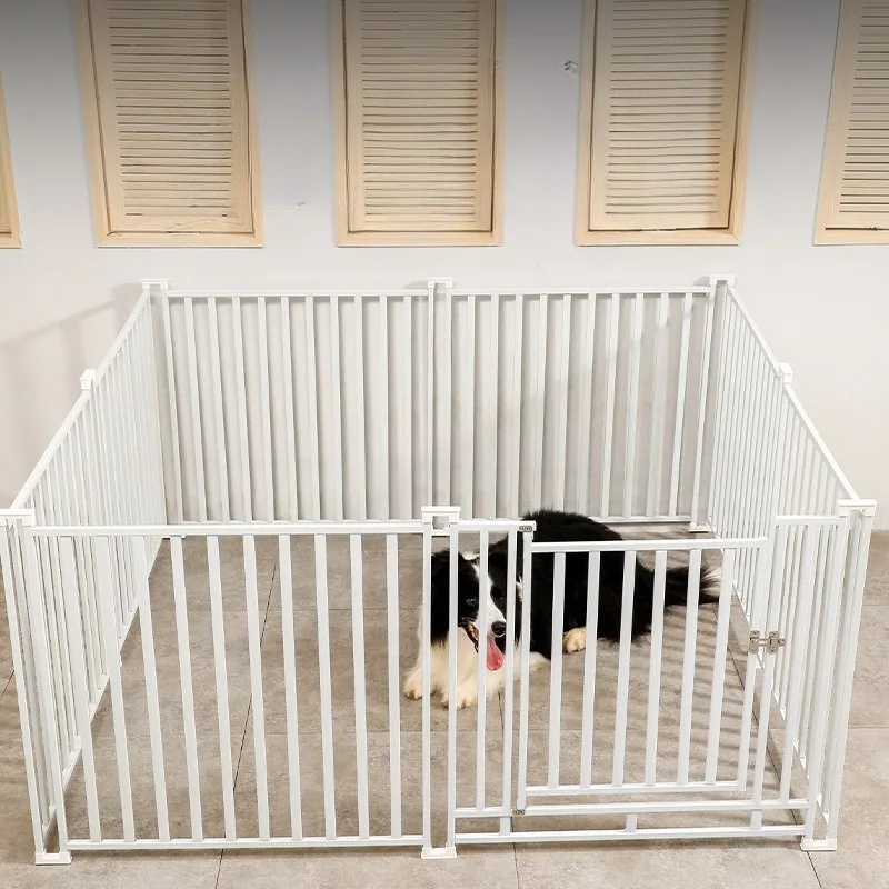 Large Space Pet Fence with Lock Catch Splice Movable Pet Fence Indoor Portable Dog Playpen Sturdy Durable Security Dogs Fences