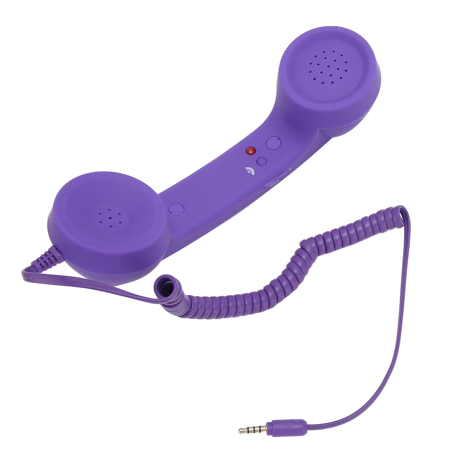 3.5mm Plug Cell Phone Handset ABS Radiation Proof Wired Telephone Handset Receiver Support Volume Control for Smartphone