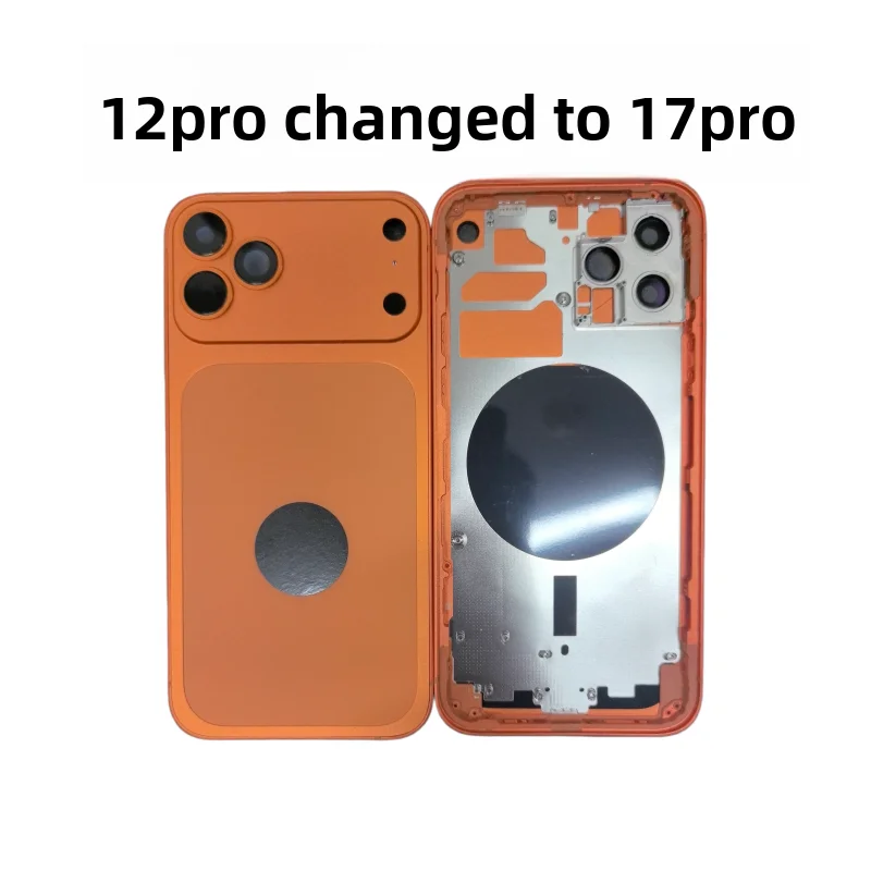 Housing Replacement Back Housing with Middle Frame Back Cover Glass DIY for iPhone 12 13 14 Pro Max to 17 Pro Max