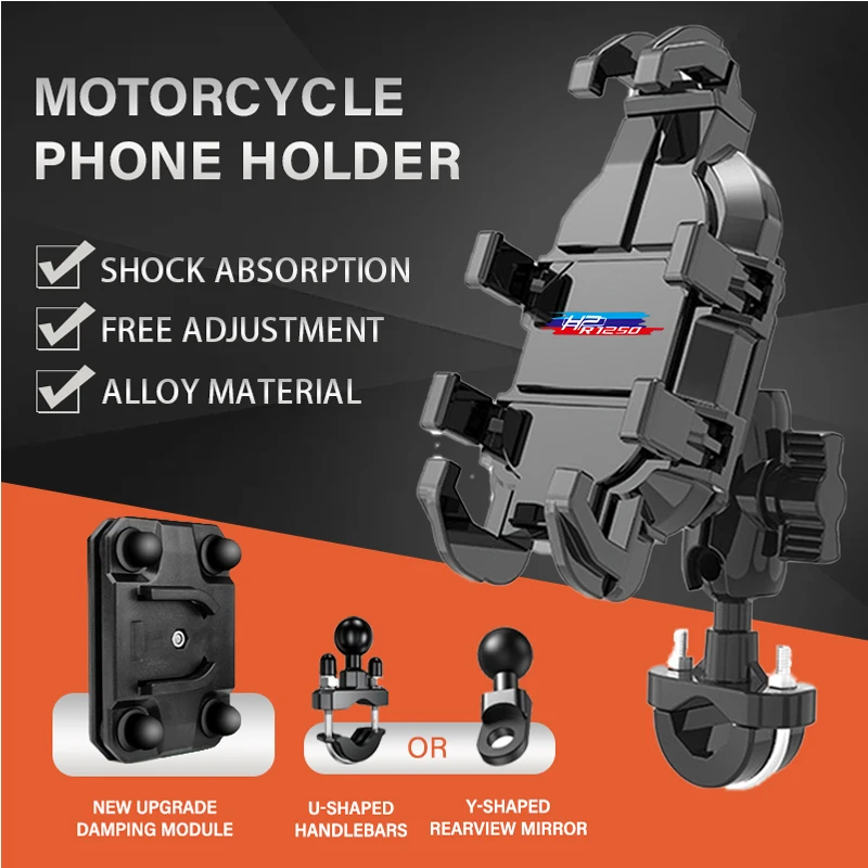 GPS Motorcycle Phone Shock Absorbing Alloy Navigation Bracket For BMW R1250 GS HP R 1250 GSA Adventure R1250GSA 2024 2025 LOGO