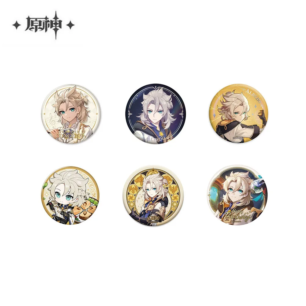 

Sunsyea Official Genshin Impact Merch From miHoYo Albedo Badge Anime Collection