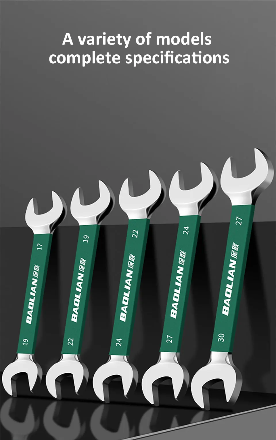 6-32mm Doppel Offene Ende Kombination Schlüssel Chrom Vanadium Geöffnet Hex Spanner Haushalt Auto Reparatur Hand Werkzeuge Heimgebrauch schlüssel – Detail 14