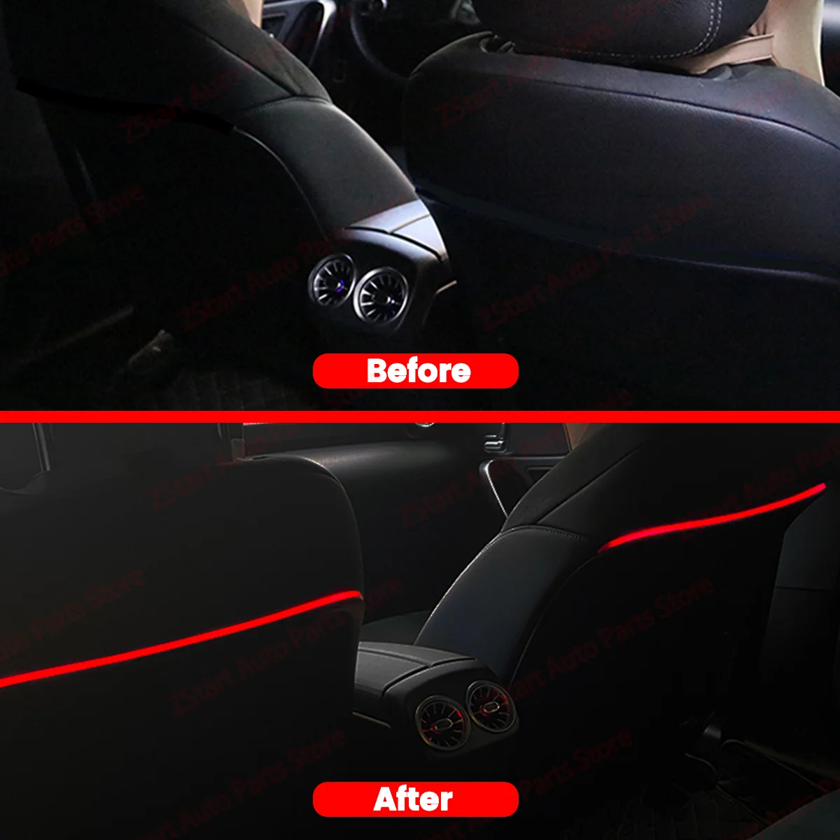 256 Colors LED W177 Seat Back Lamp Backrest Ambient Light For Mercedes Benz CLA GLA W118 W246 GLB B APP Control Rear Chair light