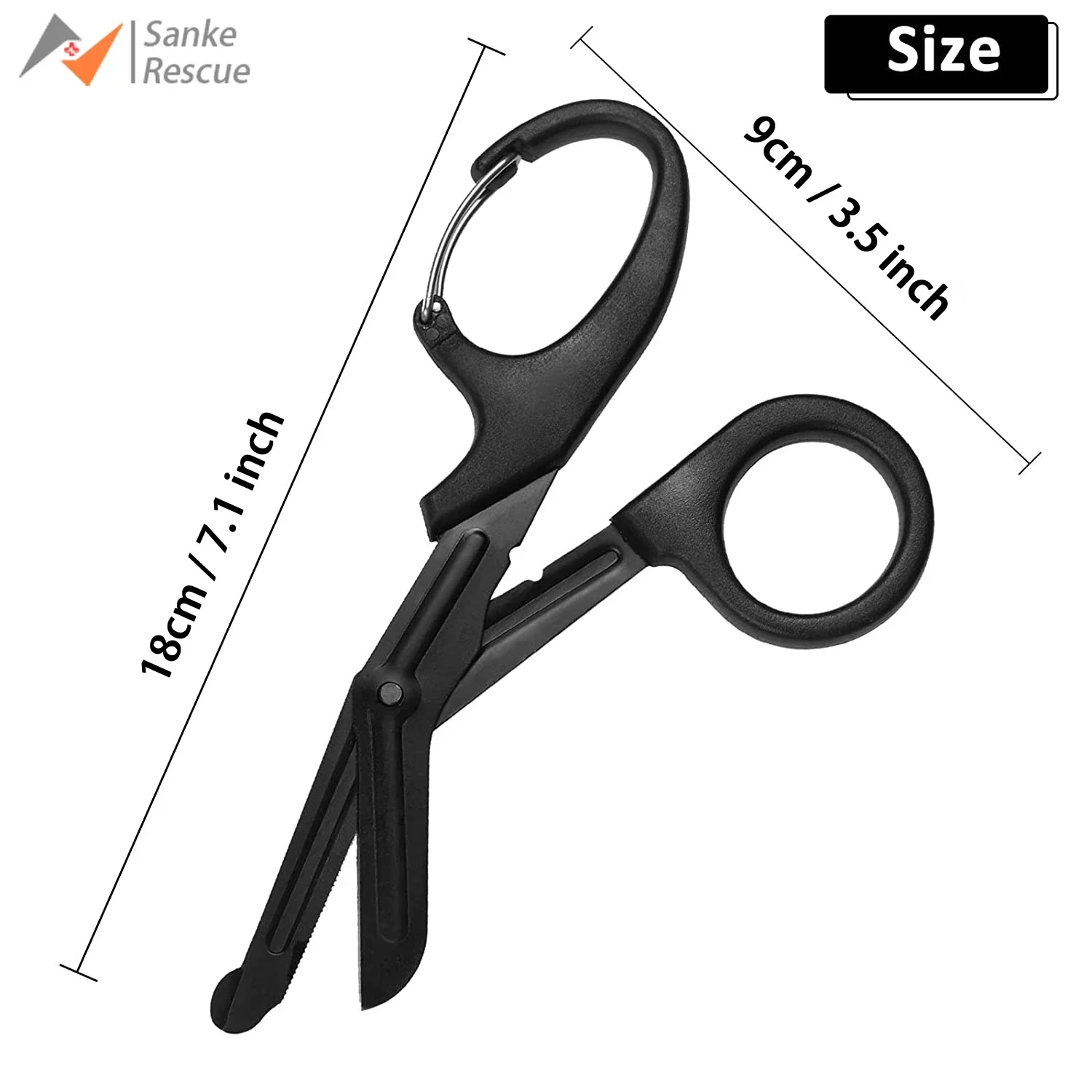 Trauma Shears Stainless Steel Medical Scissors, Bandage Scissors with Carabiner, Nursing Surgical urses,Doctors,Nursing EMT EMS