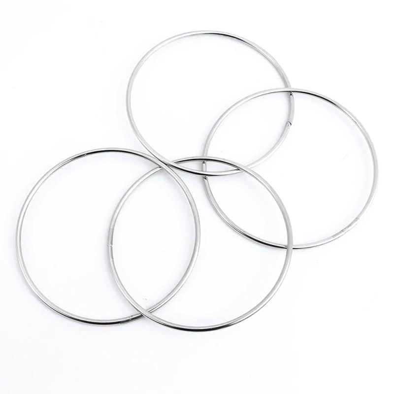 4pcs Magic Toy Metal Rings Linking Iron Hoops for Fun Magic Trick Playing Props