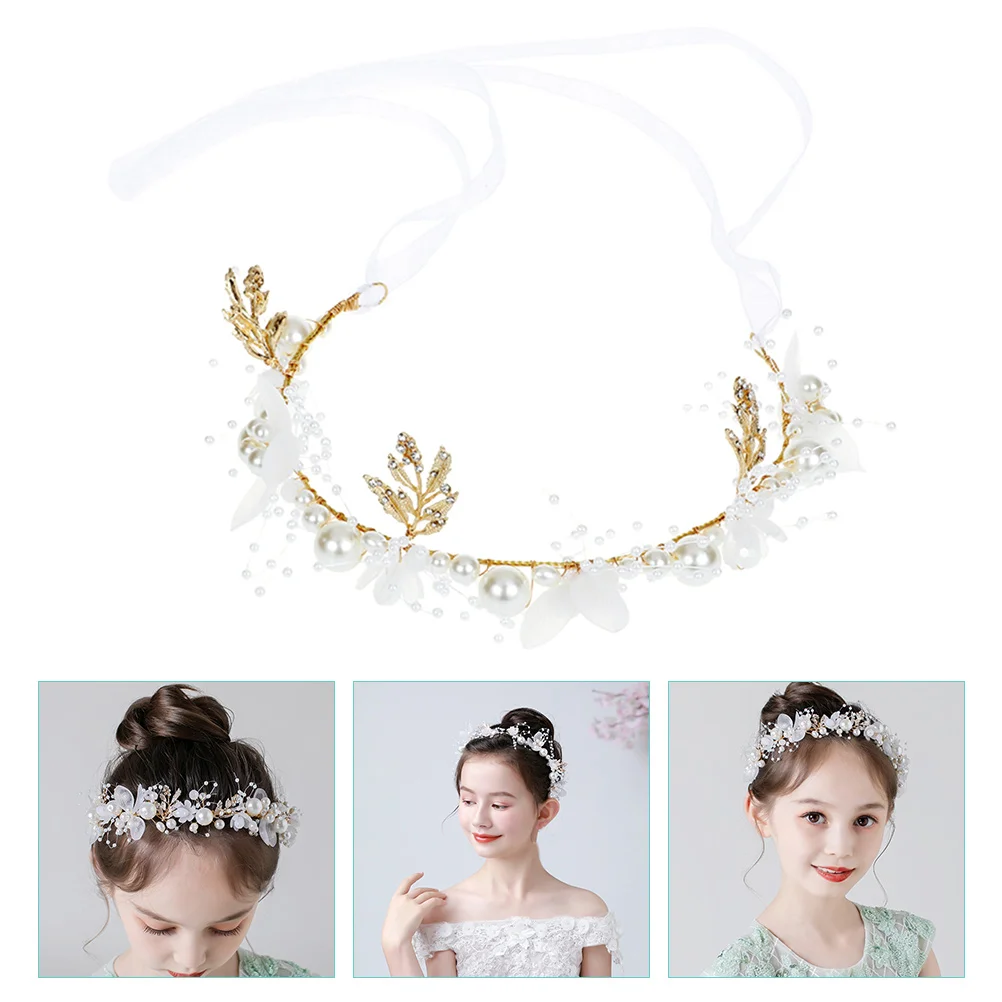

Crystal Pearl Hairpin Pearls Hairb Beautiful Headpiece Child Wedding Flower Girl Accessories Elegant Design Safe Durable Premium