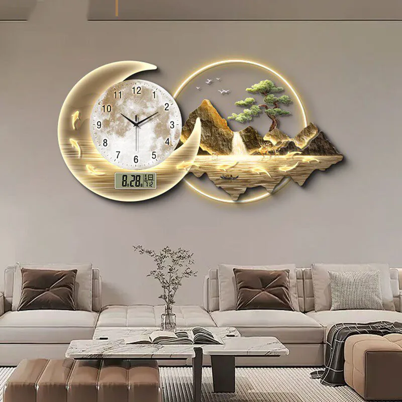 Y*-Big Size Chinese Style Wall Clocks Design Luxury Creative High Quality Wall Watch Romantic Interior Horloge Murale Wall Decor