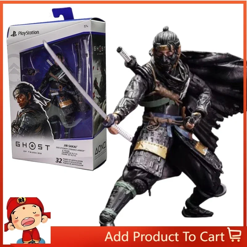 

Ghost of Tsushima Action Figure Game Jin Sakai Figuras Toys Anime Peripheral 6-Inch Collection Model Gift for Children