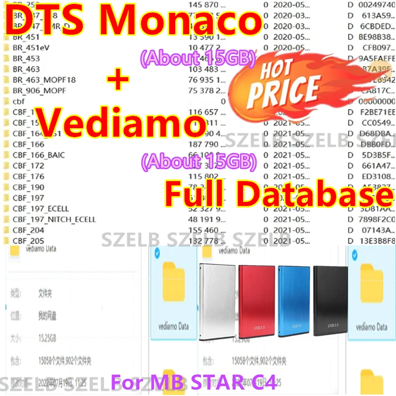 

Новейшая база данных DTS Monaco V8.16 и данных VEDIAMO 5.01.01 для инструмента mb star c4 c5, отправляется по загрузке ссылку