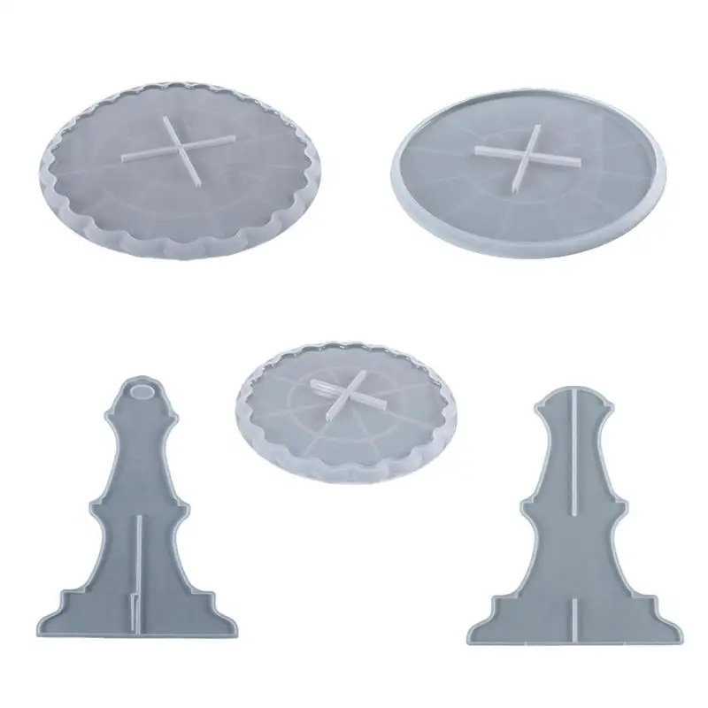 Cake Stand Resin Mold Cup Cake Holder Mould 3-Tier Epoxy Resin Tiered Tray Molds Resin Silicone Casting Mold For DIY Making