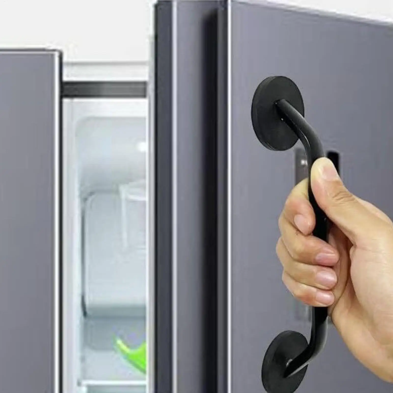 Magnetic Door Handle Aluminum Ergonomic Pull Bar Refrigerator Replacement Handle for Home Dorm Fridge Dishwashers Washing