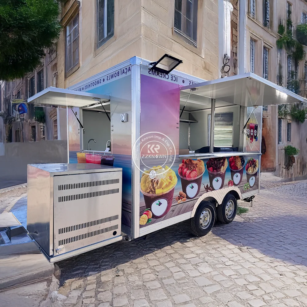 

Small Food Truck Trailer For Sale Ice Cream Cart Food Truck With Full Kitchen Equipment Street Hot Dog Cart For Sale