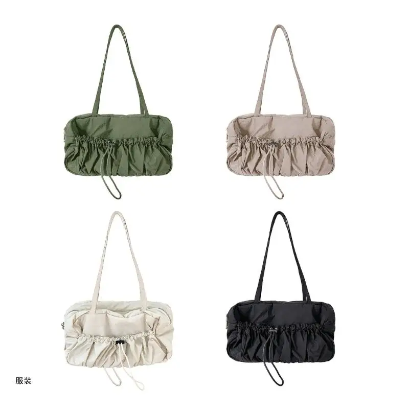 

D0UD Pleated Underarm Bag Versatile Bag Lady Purse Fashion Bag Handbags Shoulder Bags Lady Purse for Women Girl Armpit Bags