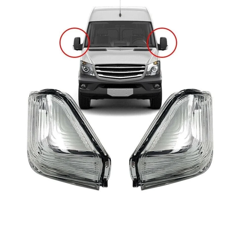 Car Outside Rearview Wing Door Turn Signal Light for VW Crafter Mercedes-Benz Sprinter 2006-2016 No Bulb Auto Indicator Lamp