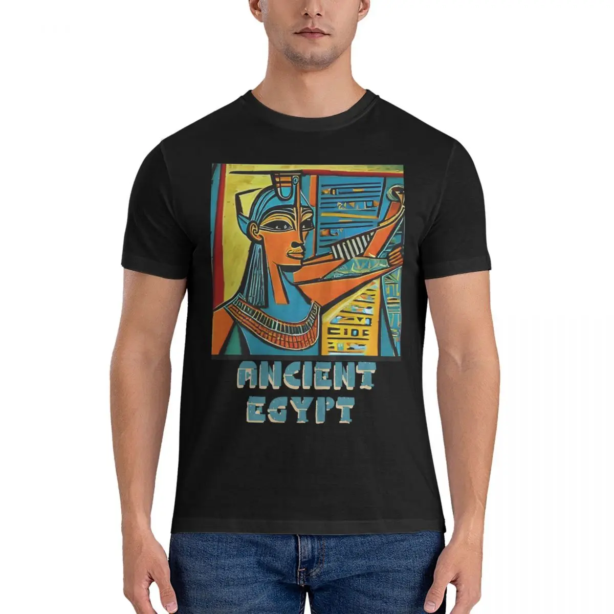 Bags, Cases, And More T Shirts Pure Cotton Vintage T-Shirt Crew Neck Ancient Egypt Culture Tees Short Sleeve Clothes