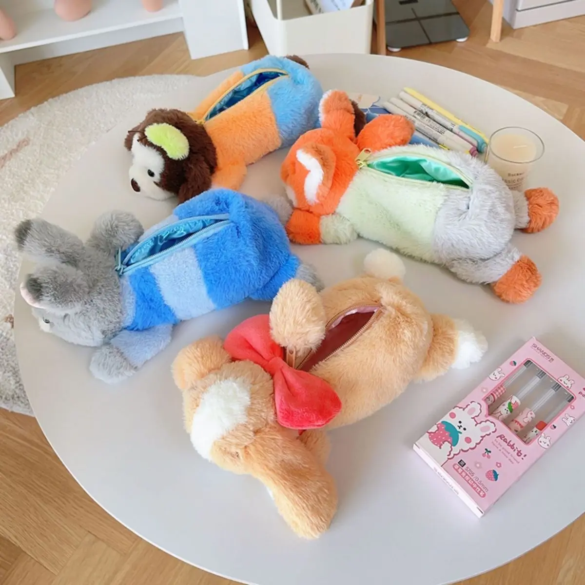 مجنون الحيوان مدينة نيك صندوق رصاص متعدد الوظائف المحمولة حقيبة التخزين موضة قلم رصاص بشكل جذاب صندوق القرطاسية هدايا الأطفال