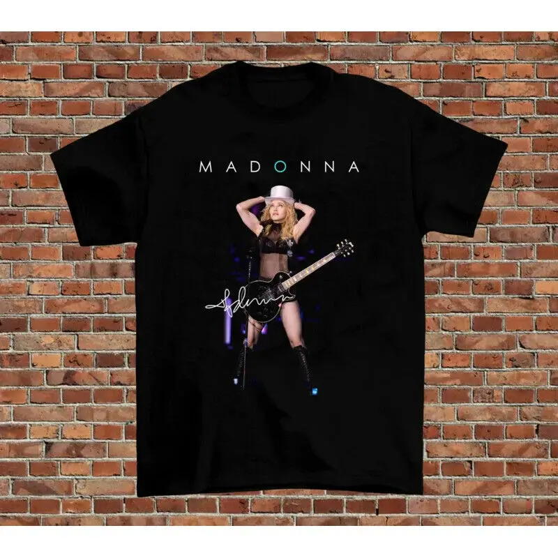 

Rare Madonna Classic Guitar Signature Black All Size Unisex Long or Short Sleeve