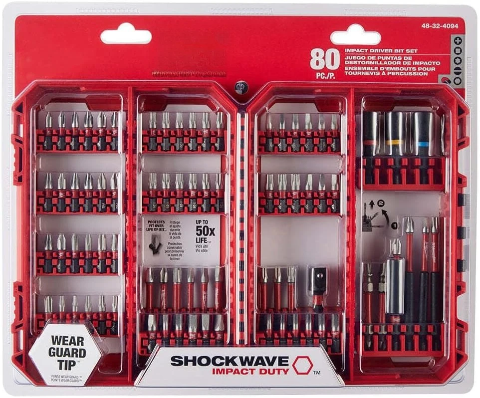 48-32-4094 für Milwaukee Impact Duty Driver Bit Set – 80-PC X3