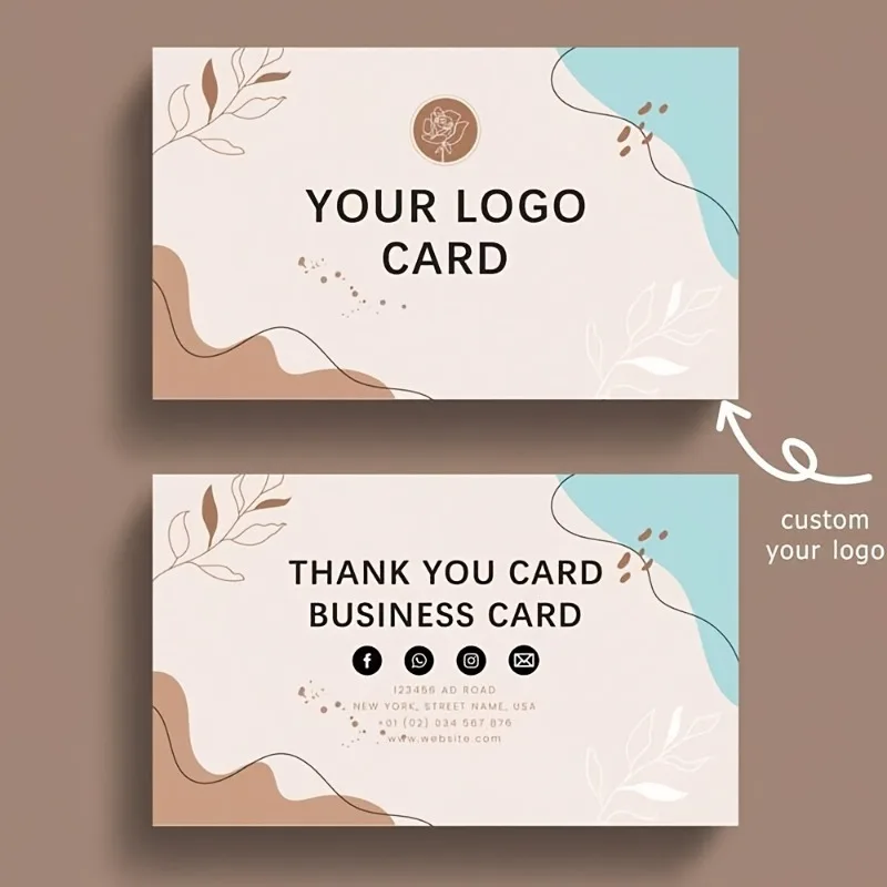 Custom Business Cards 1000pcs - Add Your Logo Multiple Styles Free Design, Standard Size Print for Small Business