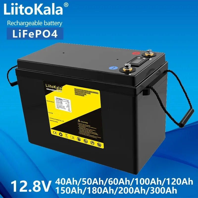 

LiitoKala 12V 12.8V 200Ah 300Ah 40Ah 50Ah 60Ah 100Ah 120Ah 150Ah LiFePO4 Battery For RV Campers Golf Cart Off-Road Off-grid