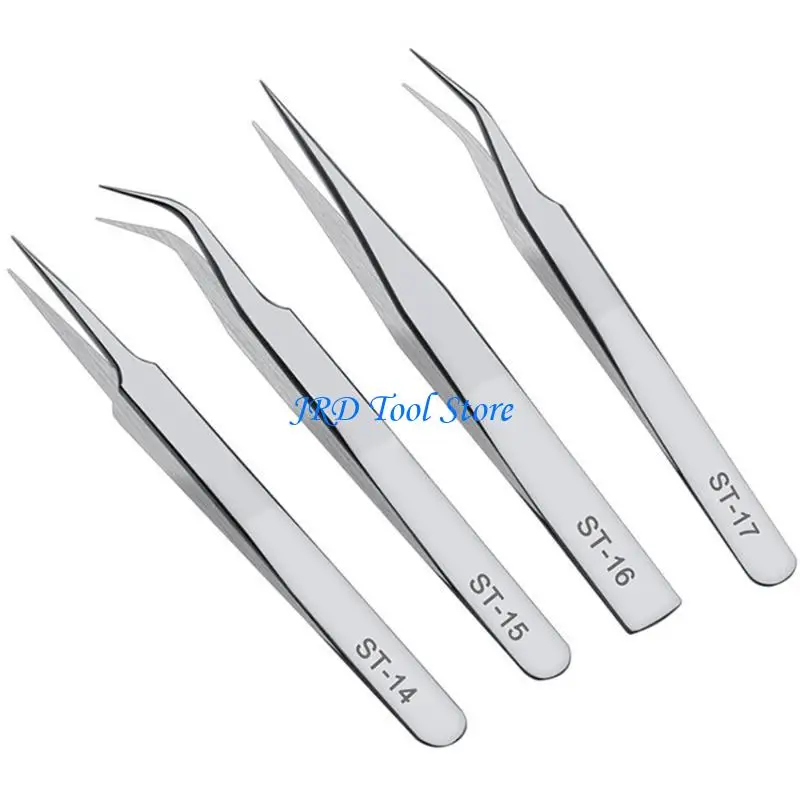 A2UD 1set Tweezers MultiPurse Furpose cotonete reto Tweezer belisca objetos pequenos
