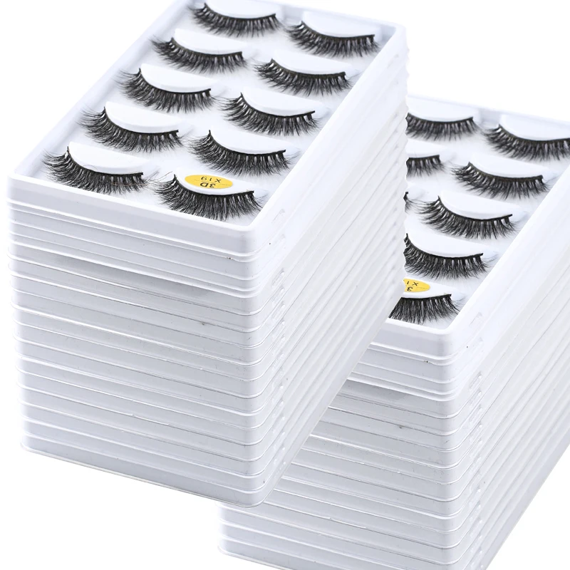 Wholesale 28 Styles 2/10/100 Boxes 5 Pairs Natural 3D Mink False Eyelashes Makeup Fake Eye Lashes Faux Cils Make Up Beauty Tools