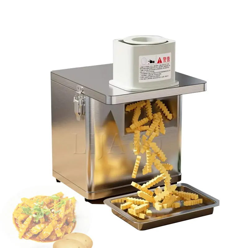 Potato Cutter Shredder Crinkle Potato Carrot Shredding Machine Wave Strip Potato Cutting Machine