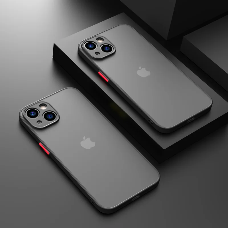 Nieuwe Armor Bumper Schokbestendig Telefoon Case Voor iPhone 15 11 12 13 Mini 14 Pro XR X Xs Max 7 8 Plus SE 2020 Siliconen Hard Cover Capa - afbeelding 1