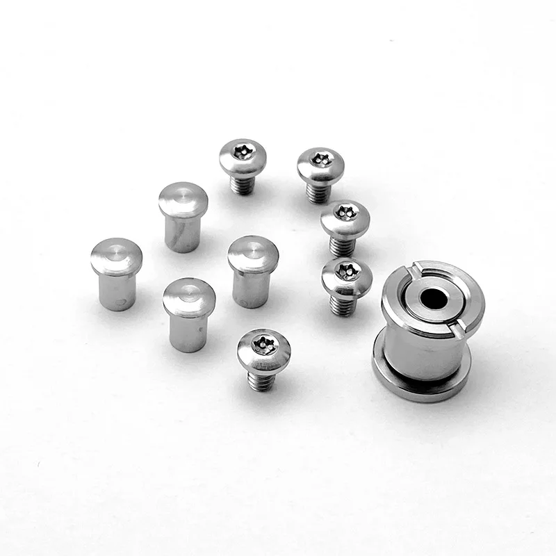 Imagem -04 - Custom Titanium Alloy Conjunto Completo de Faca Dobrável Handle Parafusos Eixo para Strider Sng Smf Facas Faça Você Mesmo Fazendo Acessório Parte