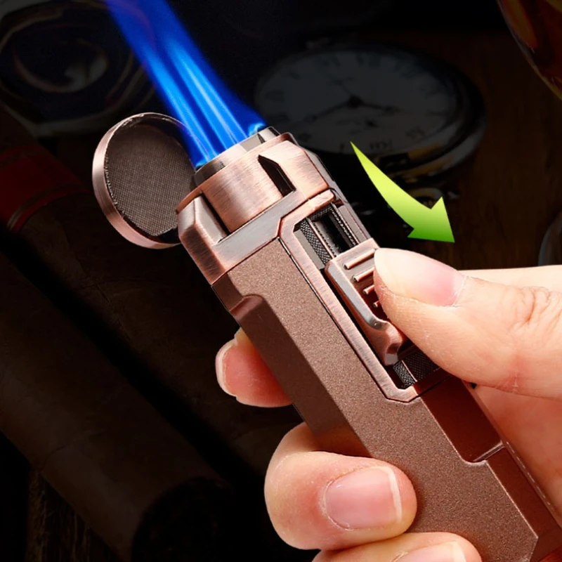 

Зажигалка JOBON Zhongbang Three-fire Straight Lighter, новая ретро-модель, многофункциональная, металлическая, для сигар, с возможностью поддува