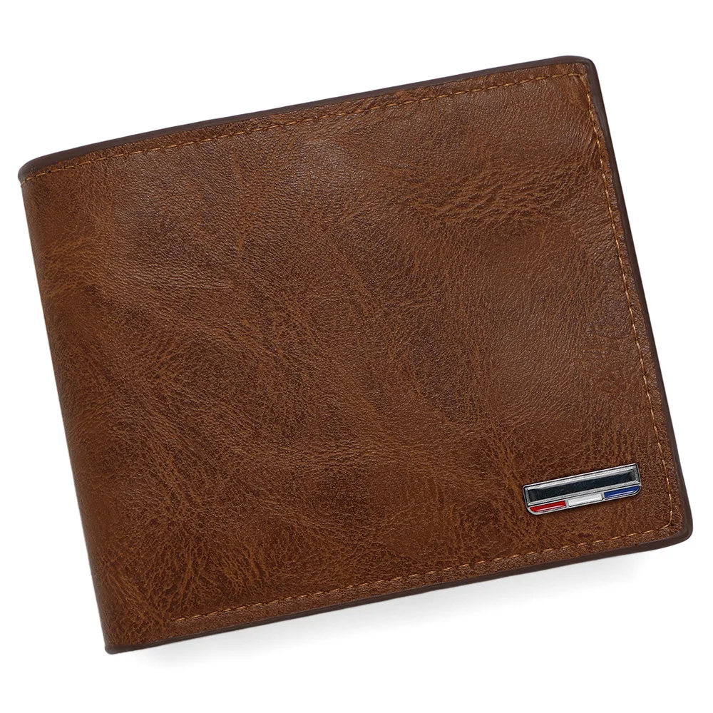 

New Men's Stylish and Simple Logo-free Short Wallet, Coin Purse, Zippered Coin Pocket