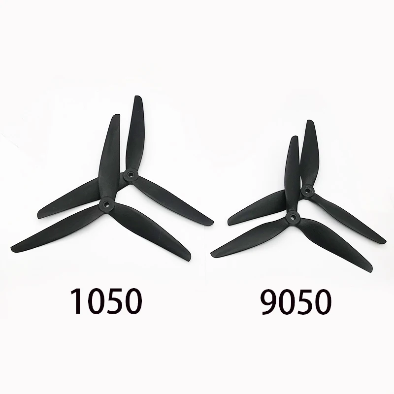 10X5X3/9X5X3 1050/9050 10inch 9inch 3-Blade Black-Glass Fiber Reinforced Nylon Propeller for RC FPV Drone Frame kit