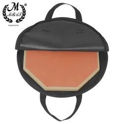 M MBAT 10 Inch Dumb Drum Practice Mat Storage Bag Tote Bag Oxford Cloth Black Portable Drum Bag Percussion Instrument Accessory