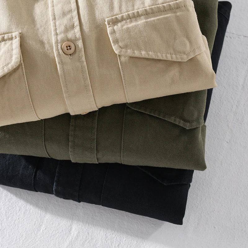 New Arrival Long Sleeved Thickness Casual Pure Cotton Shirt Men Brand Trend Comfortable Top Clothes Chemise Homme Drop Shipping