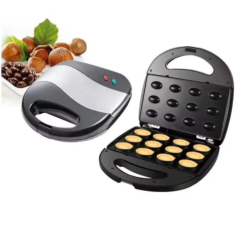 DK54: Electric Walnut Cake Maker, 12Hole Waffle and Nut Maker, Automatic NonStick Breakfast Cake Machine, Kitchen Bakeware