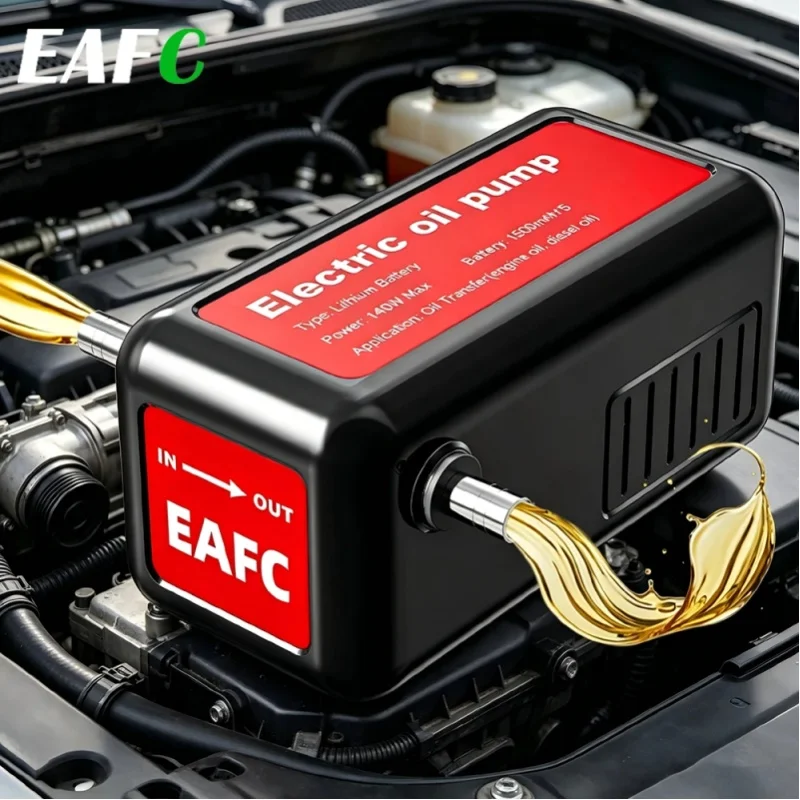 EAFC 21V Elektrische Ölpumpe mit integriertem 7500mAh Hochleistungs-Flüssigkeitsabsauger für Kraftstofftransfer und Absaugung für Auto, Boot, Motorrad