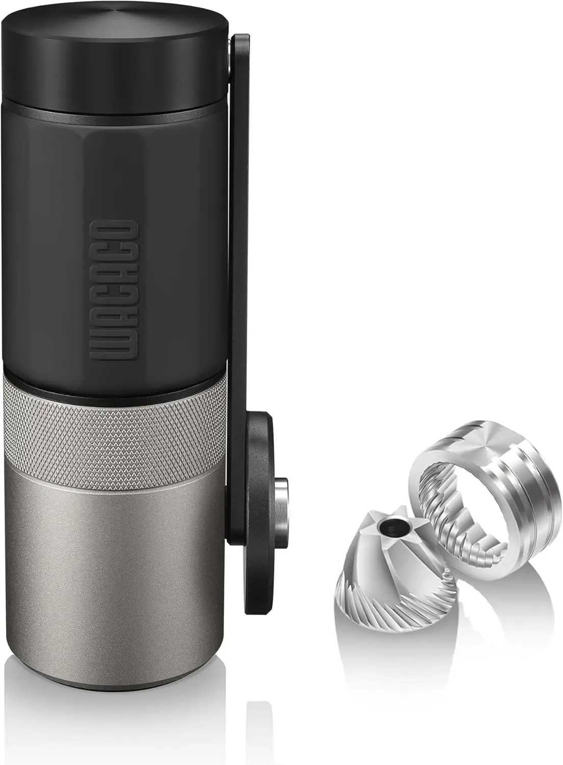 

Ручная кофемолка с коническими жерновами из нержавеющей стали, регулируемой точностью для эспрессо и путешествий