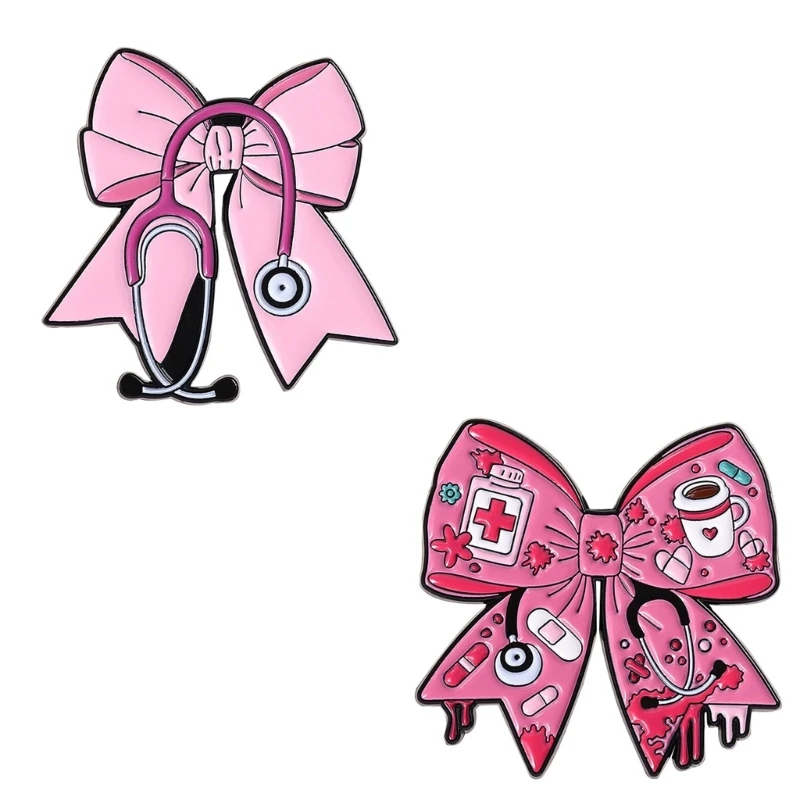 Adorable Healthcare Worker Brooch Cartoon Device Chest Decoration Strong Metal Jewelry Professional Gift