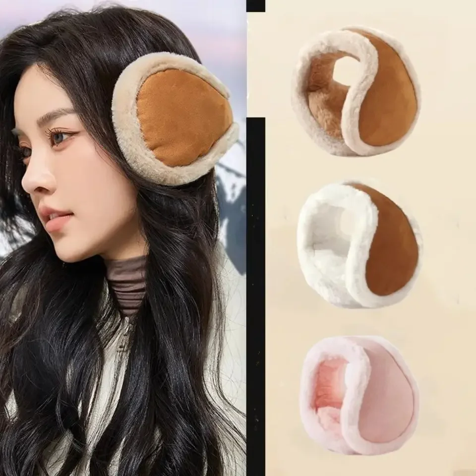 مريحة رشاقته أفخم الشتاء غطاء للأذنين بلون الباردة الصوف الأذن يفشل التجمد أفخم واقي أذن النساء