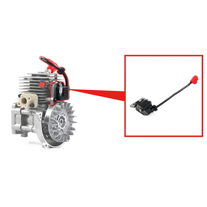 

-HADS 2X Ignition Coil System Red Cap With Switch Wire For Zenoah CY ROVAN ENGINES For 1/5 HPI Rovan Km BAJA 5B 5T 5SC Parts