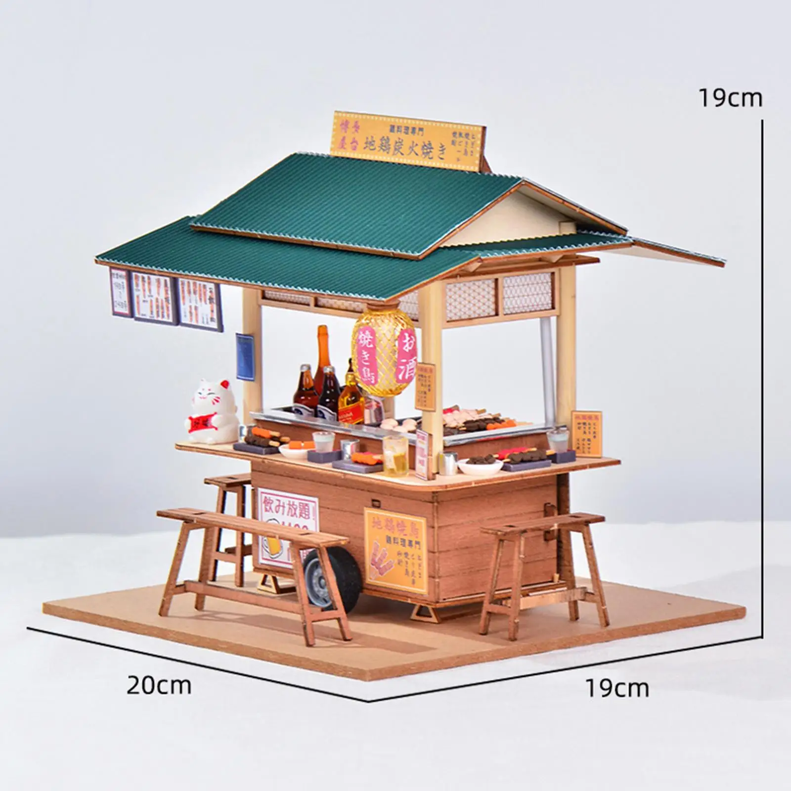 Mini tienda molde DIY casa de muñecas en miniatura Kits de casa de bricolaje de madera casa de juguete ensamblada