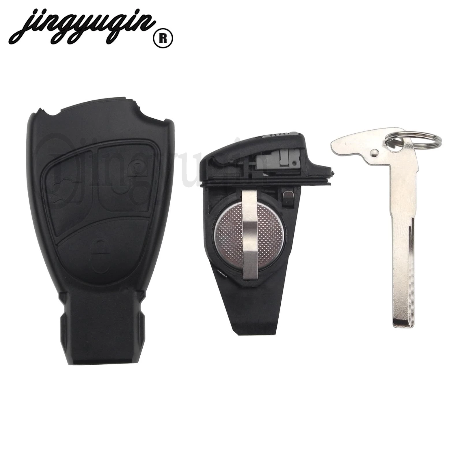 Jingyuqin 2 Button 433Mhz Smart Remote Car Key Shell For Mercedes for Benz C E ML Class Sprinter Control Circuit Board Keyless