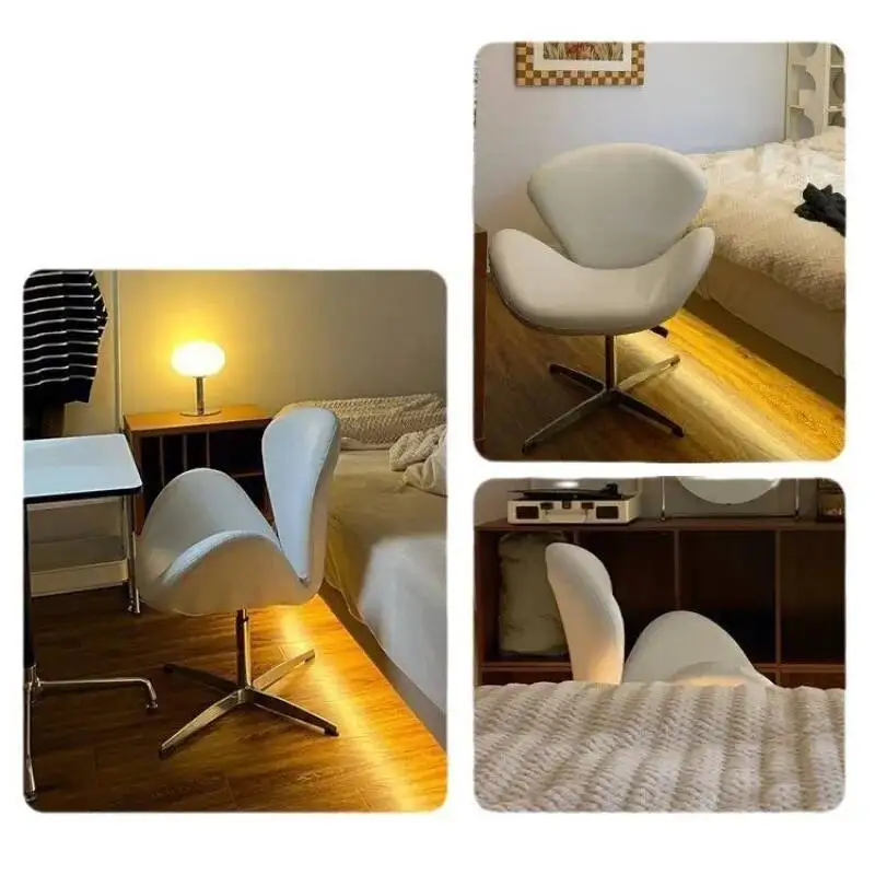 

Pink Swan Chair Backrest Chair Pedicure Stool Makeup Beauty Salon Chair Lounge Manicure Sillas Hairdresser Facility Furniture AA