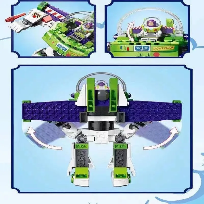 2024 Disney Pixar Toys Story Buzz Lightyear Moc Mecha Puzzle Assembled Building Block Toys Gifts for Children Boy Assembly Toys