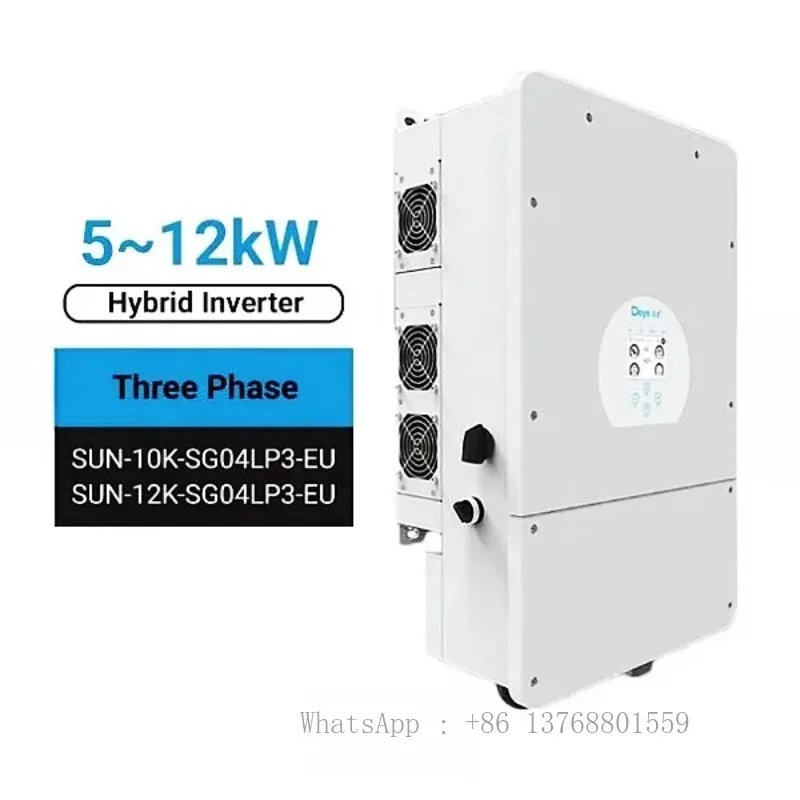 Deye 3 Phase Hybrid Solar Inverter 6kW 10kW 12kW 16kW 50kW On-grid Off-grid Inverters For Residential Use